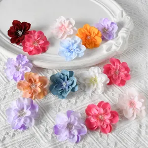 Têtes de Fleurs de Pied-d'alouette Artificielles en Tissu de Soie Matériel de Bricolage pour Décoration de Mariage