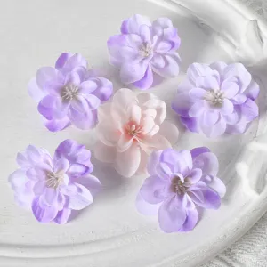 Têtes de fleurs artificielles delphinium matériel DIY pour décoration de mariage et artisanat