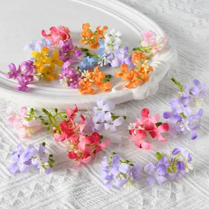 Têtes de Fleurs en Soie Artificielle Osmanthus Mini Fleurs de Laurier pour Épingle à Cheveux Performance d'Opéra Fête Décoration Florale Bricolage