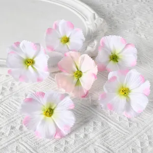 Têtes de fleurs artificielles cosmos pour accessoires cheveux DIY, décor de boîtes et accessoires photo.