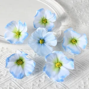 Têtes de fleurs de cosmos bleues artificielles pour accessoires de cheveux DIY vue principale