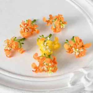 Têtes de fleurs d'osmanthus artificielles mini laurier épingle à cheveux décoration de fête