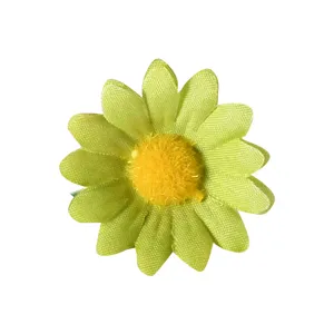 Tete de marguerite artificielle verte pour loisirs creatifs DIY et decoration de mariage.