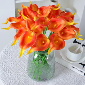 Künstliche PU Mini Cala Einzelner Stiel Falsche Blumen Für Hochzeit Heimtisch Dekoration Fotografie Requisiten