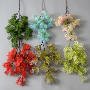 Tiges de Fleurs Artificielles en Soie Plante Verte Simulation Fougère Asperge Fausses Fleurs pour Décoration de Fête de Mariage à Maison