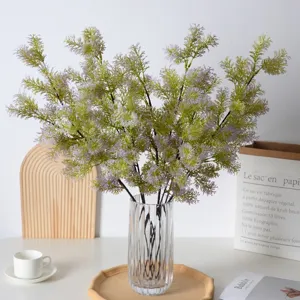 Fausse plante verte fougère asperge artificielle composition florale déco mariage maison.