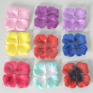 Pétales de rose artificiels pour décoration de mariage fleurs multicolores 100pcs