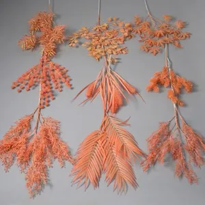 Plantes artificielles orange pour décoration de mariage et aménagement intérieur