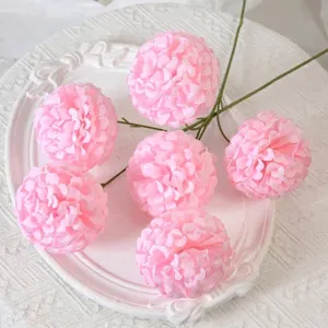 Elegante rosa künstliche gefaltete Hortensien für Dekoration und Hochzeitsarrangements