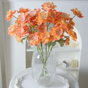 Bouquet de Fleurs Artificielles Pivoine Multi Têtes Fausses Fleurs en Soie pour Mariage Maison Fête Salon Table Décoration Arrangement Floral