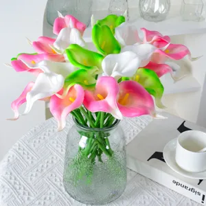 Kunstblumen PU Mini Calla Blumenstrauss Hochzeit Heimdekoration Fotografie Requisiten