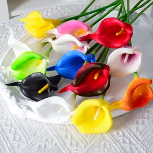 Künstliche PU Mini Calla Blumen für Hochzeit Heimdekoration und Fotografie Requisiten.