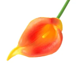 Künstliche PU Mini Calla Lilie Blume Falsche Pflanze für Hochzeit Heimdeko Foto-Requisiten