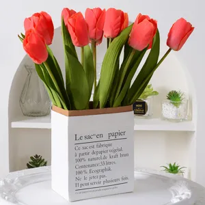 Hochwertige Feuchtigkeitsspendende Künstliche Tulpe Blume Für Zuhause Hochzeit Fotografie Requisite Dekoration