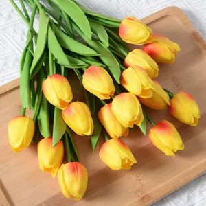 Fleurs de Tulipes Artificielles Mini PU Fausses Fleurs pour Décoration Maison Mariage Arrangements Floraux Artificiels Décoration Maison