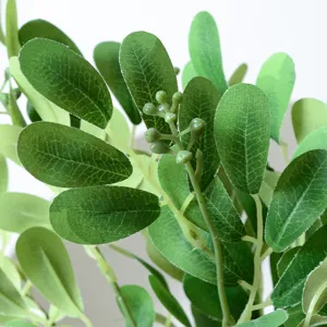 Fausse plante verte 5-fourches feuilles de dattes bouquet pour mariage déco maison.