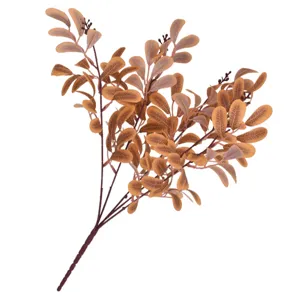 Branche de plante artificielle feuilles de jujubier marron pour déco mariage