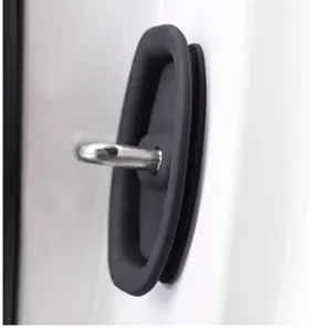 Car door lock buckle rubber cover shock absorbing protective pad for vehicle modification