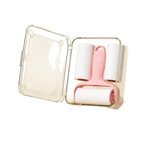 Mini rullo levapelucchi con custodia trasparente, spazzola adesiva portatile per vestiti e animali.