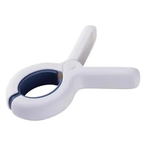 Large white and blue windproof quilt clip with soft non-slip pads for non-marking drying
