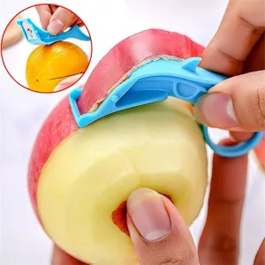 Handheld finger fruit peeler plastic apple and orange peeling tool for kitchen daily use