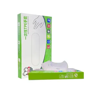 Gants jetables TPE de qualité alimentaire cuisine ménage protection boîte plastique 100p