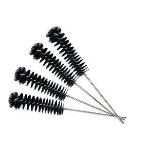 Lot de 4 brosses de nettoyage pour calamine de soupape de moteur automobile et conduits d'admission.