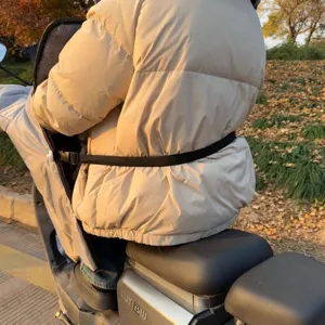 Hebilla de fijación para manta antiviento de patinete eléctrico correa ajustable negro