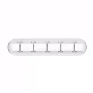 Organisateur de câble de bureau à 5 fentes en silicone pour cordons de charge et USB.