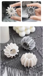Boules de nettoyage anti-emmêlement pour machine à laver attrape-cheveux pratique