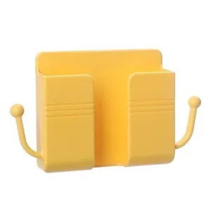 Wandmontierter Handyhalter Aufbewahrungsbox Stanzfrei Nachttisch Fernbedienung Ladehalterung Home Office Organizer