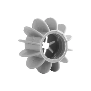 Boule de lavage anti-emmêlement en plastique gris pour machine à laver à tambour.