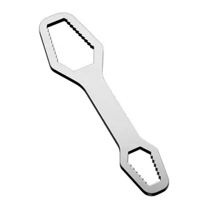 Heavy-duty multifunctional double-headed self-tightening universal wrench repair tool