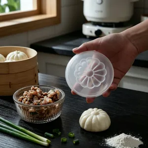 Handgemachte Dampfnudelform Küche DIY Teigwaren Werkzeug mit Blumenmuster für den Hausgebrauch.