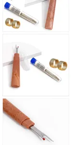 34pcs sewing tools set with seam ripper, steel hand needles and gold thimbles for crafts.