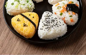 Ensemble de moules à boulettes de riz triangle japonais onigiri maker DIY détails