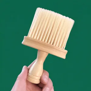 Wooden handle crevice cleaning brush for window grooves, keyboard and household dust removal.