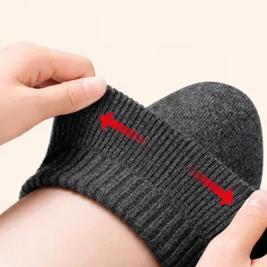 Thermal wool fleece knee warmers for men and women, thick winter joint protection sleeves.