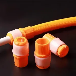 Universal plastic hose connector and faucet fitting set for car washing and laundry machines.