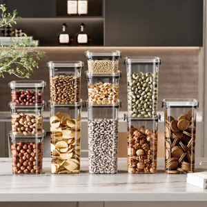 Contenitori per alimenti in plastica trasparente ermetici dispensa cucina snack frutta secca