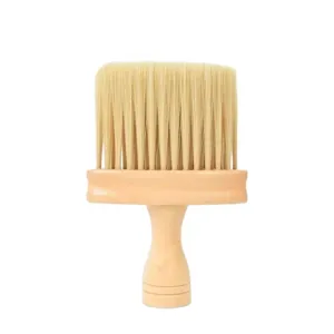 Wooden handle soft bristle cleaning brush for window grooves and home dusting.