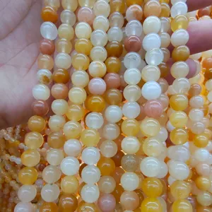 Perline tonde in pietra naturale dettagli per braccialetto collana fai da te