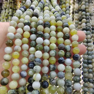 Perle di pietra naturale, perle rotonde di pietre preziose per bracciali e collane fai da te.