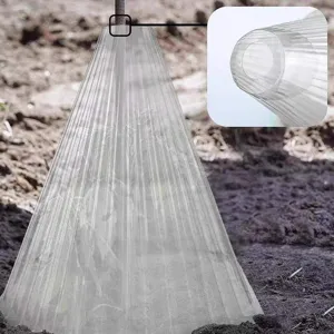 Clear plastic plant bell jar seedling protector for garden frost protection and greenhouse use.
