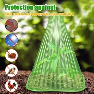 Thickened plastic plant protection cloche cover for garden seedling frost and pest control.