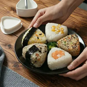 Ensemble de moules a boules de riz sushi triangle japonais pour enfants DIY cuisine