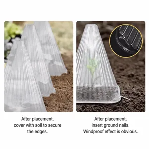 Transparent Plant Bell Jars Frost Protection Cloche Greenhouse Covers for Seedlings Garden