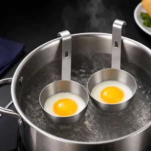 Stainless Steel Poached Egg Cooker Hanging Ear Egg Boiler Kitchen Breakfast Cooking Tool Egg Poacher