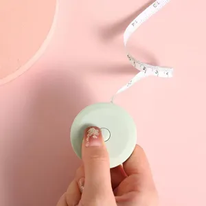 Mini metro a nastro retrattile per misurazione corpo vita vestiti strumento verde portatile