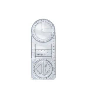 Règle de dessin géométrique multifonctionnelle transparente outil de maths 1pc